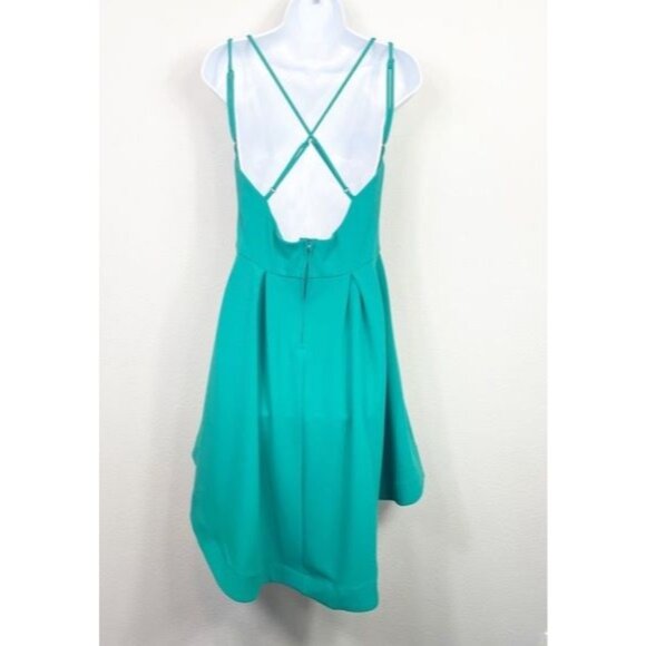 B. Darlin Green High-Low Fit & Flare Strappy Back Dress Juniors 13/14 NWT - Picture 5 of 10